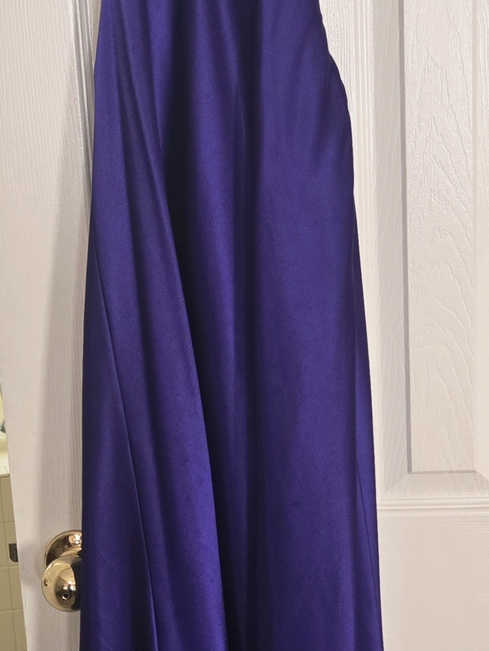 Morgan & Co. Satin Maxi Skirt in Vibrant Purple